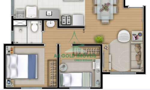 Apartamento à venda | 2 dormitórios | Portaria 24h | Lazer | 42m² | Próx. Metrô