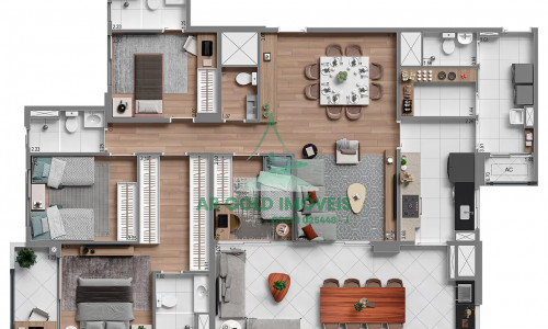 Apartamento na planta à venda no Olivier Morumbi | 141m² | 3 suítes | terraço gourmet | 3 vagas