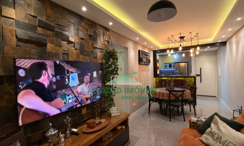 Apartamento à Venda na Vila Guilhermina | 54m² | 2 Quartos | 1 Vaga | Mobiliado | Porteira Fechada