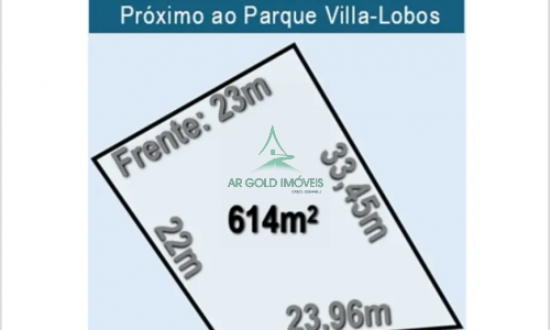 Terreno à Venda na Vila Leopoldina | 614m² | ZCOR-2 | Potencial Construtivo | Expansão para 1.006m²