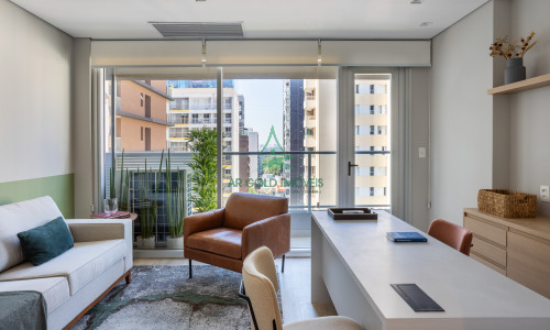 Sala Comercial para Locação em Pinheiros | 35m² | Mobiliada | Varanda | 1 Vaga | Core Health