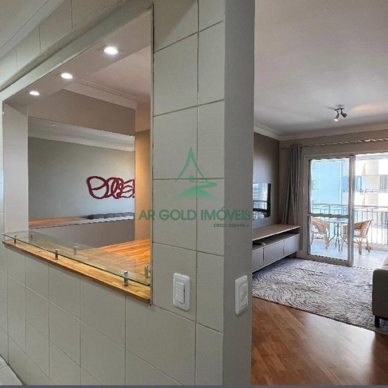 Apartamento para Locação em Pinheiros | 75m² | 2 Quartos | 1 Suíte | Mobiliado | 2 Vagas | Living
