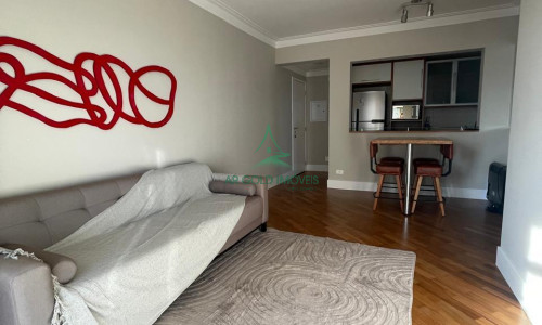 Apartamento para Locação em Pinheiros | 75m² | 2 Quartos | 1 Suíte | Mobiliado | 2 Vagas | Living