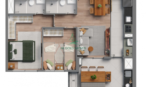 Apartamento à Venda no Morumbi | 60m² | 2 Quartos | 1 Suíte | Varanda Gourmet | Morumbi Home Resort