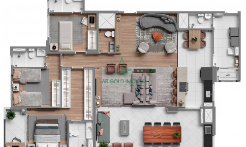 Apartamento à Venda no Morumbi | 141m² | 3 Suítes | Terraço Gourmet | 3 Vagas | Olivier Morumbi
