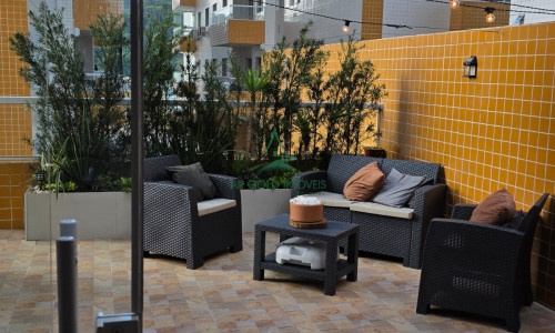 Apartamento Garden à Venda em Praia Grande | 110m² | 2 Quartos | 1 Suíte | 1 Vaga | Condomínio-Clube