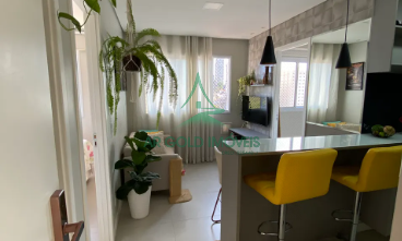 Apartamento à Venda no Cambuci | 38m² | 2 Quartos | Mobiliado | Vista Livre